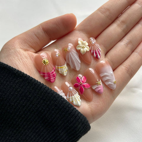 3D Shell Five Petal Flower