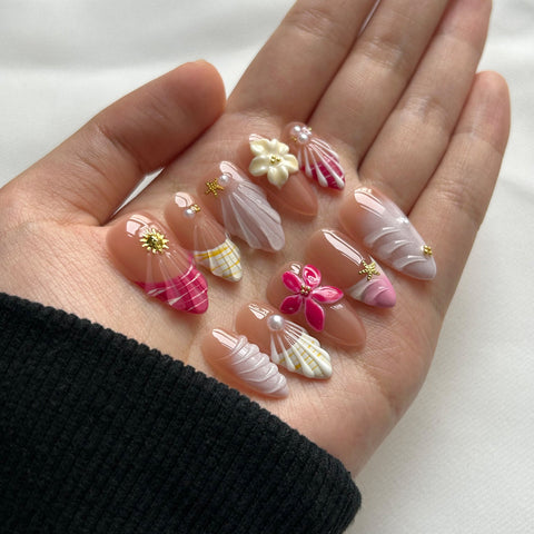 3D Shell Five Petal Flower
