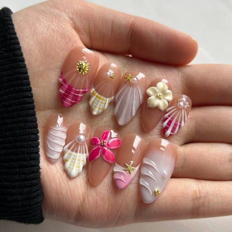 3D Shell Five Petal Flower