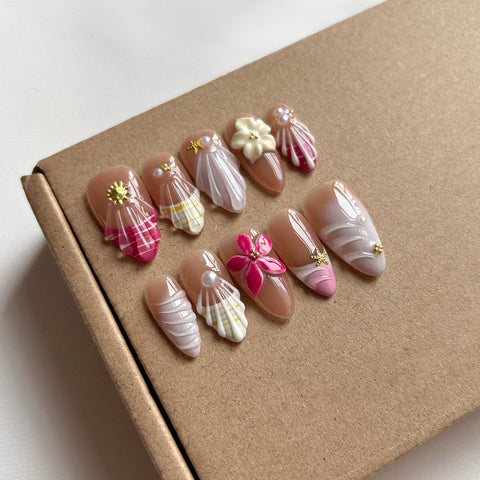 3D Shell Five Petal Flower