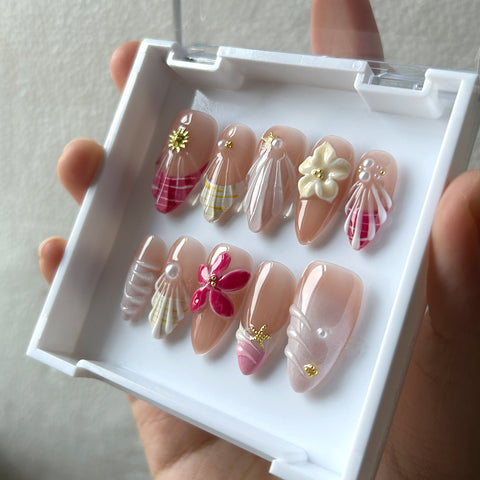 3D Shell Five Petal Flower