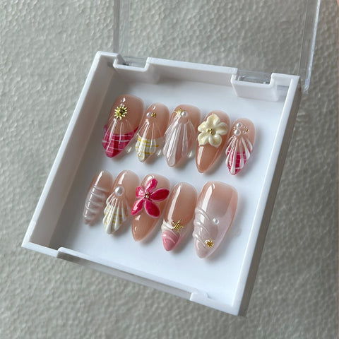3D Shell Five Petal Flower